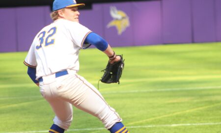 Former NIACC pitcher Connor Wietgrefe delivers a pitch for the Trojans in a game during the 2022 season.