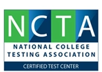 Logo of the National College Testing Association (NCTA) with the text 'Certified Test Center' displayed below in blue and green colors.